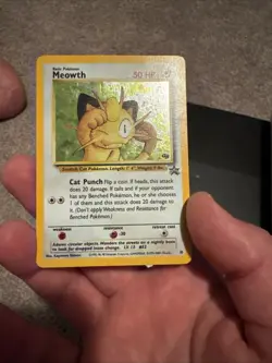 Pokemon TCG Meowth Black Star Promos Holo Card Game Boy Vintage 2000 - Image 2