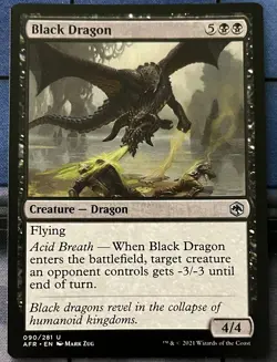 BLACK DRAGON 090 Adventures In Forgotten Realms MTG Magic NM - Image 1
