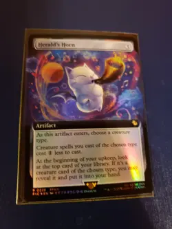 Wizards of the Coast MTG Final Fantasy Herald's Horn Artifact Promo #0228 Foil … - Image 1