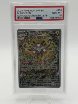 Pokemon Center Stamp Magneton Scarlet & Violet Promo Holo PSA 10 2024 - Image 1