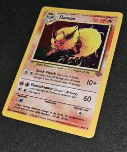 1999 Pokemon TCG Flareon Holo (3) Jungle #03/64 - Image 2