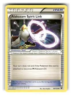 Alakazam Spirit Link 90/124 Uncommon Fates Collide Pokemon Lightly Played - Image 1