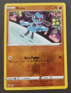 Pokemon 90/185 RIOLU Vivid Voltage Reverse Holo pack fresh✨NM/MT - Image 1