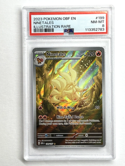 2023 Pokemon OBF EN Ninetales Illustration Rare #199 PSA 8 - Image 1