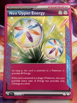 Neo Upper Energy 162/162 SV05: Temporal Forces Holo Pokemon TCG - NM - Image 1