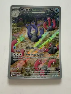 Pokemon Wugtrio Paldean Fates Illustration Rare Holofoil 224/091 - Image 1