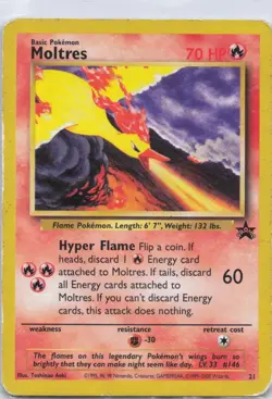 Moltres 21 Promo Wizards Black Star Promos Pokemon TCG HP - Image 1