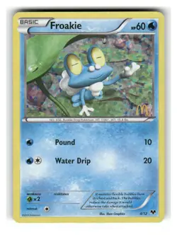 Froakie 004/012 Holo Promo McDonald's Promos 2014 Pokemon Holo Lightly Played - Image 1