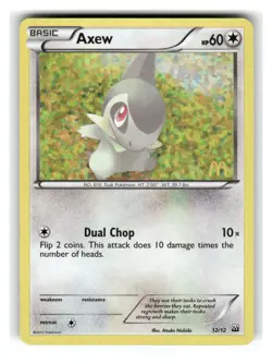 Axew 012/012 Holo Promo McDonald's Promos 2012 Pokemon Lightly Played - Image 1