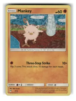 Mankey 008/012 Holo Promo McDonald's Promos 2019 Pokemon Lightly Played - Image 1