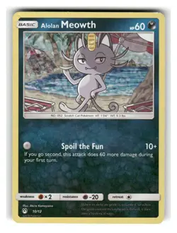 Alolan Meowth 010/012 Holo Promo McDonald's Promos 2019 Pokemon MP - Image 1