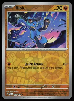 Riolu 050/131 Common Prismatic Evolutions Pokemon Reverse Holo Near Mint - Image 1