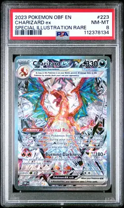 2023 Pokemon Obsidian Flames Charizard EX 223/197 SIR Special Illus Holo PSA 8 - Image 1