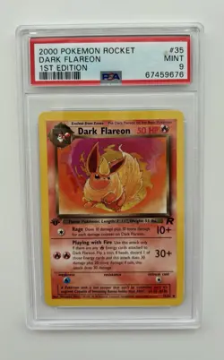 2000 POKEMON ROCKET 1ST EDITION #35 DARK FLAREON PSA 9 MINT! 💎 - Image 1