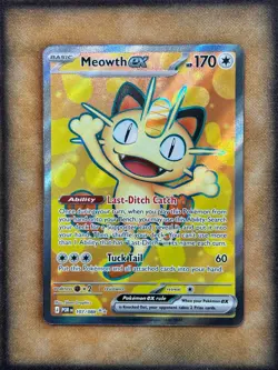 Pokemon Meowth ex 107/088 ME03: Perfect Order Full Art Ultra Rare Holo NM - Image 1
