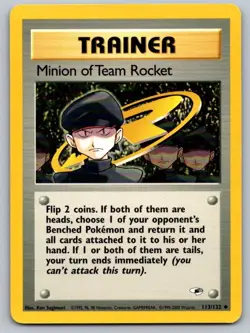 Minion of Team Rocket 113/132 Uncommon Gym Heroes Pokemon Unlimited LP - Image 1