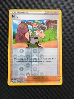 Pokemon TCG Milo 161/192 Reverse Holo Trainer Rebel Clash LP - Image 1