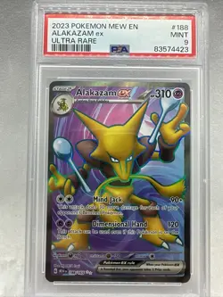 PSA 9 Pokemon TCG Alakazam ex Scarlet & Violet - 151 188/165 Holo Ultra Rare - Image 1