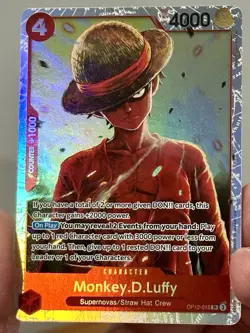 Monkey.D.Luffy OP12-015 One Piece TCG Legacy of the Master Foil SR NM English - Image 2