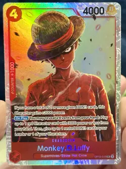Monkey.D.Luffy OP12-015 One Piece TCG Legacy of the Master Foil SR NM English - Image 5