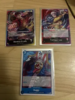 One Piece OP10 Release Event Promo Pack- Royal Blood - Promo Law, Buggy, Luffy - Image 2