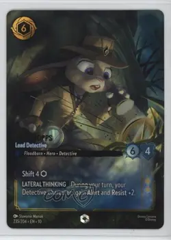 2025 Lorcana Whispers In The Well 10 Enchanted Foil Judy Hopps - Lead Detective - Image 1