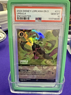 Disney Lorcana Ursula Deceiver of All Enchanted PSA 10 - Image 1