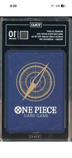 One Piece Bandai Games Fest 25-26 #073 Monkey D. Luffy Promo Card Graded Tag 10 - Image 2