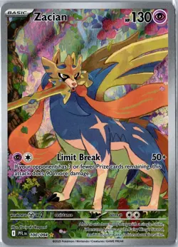 Pokemon Card - Zacian Phantasmal Flames 100/094 2025 Illustration Rare Near Mint - Image 1