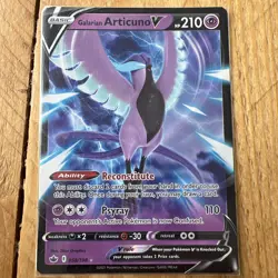 Galarian Articuno V 058/198 Chilling Reign Ultra Rare Holo Pokemon Card LP - Image 2