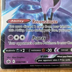 Galarian Articuno V 058/198 Chilling Reign Ultra Rare Holo Pokemon Card LP - Image 4