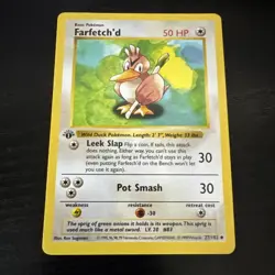 🪶 MINT Farfetch'd - 27/102 1st Edition Base Set Shadowless Pokemon TCG 1999 🪶 - Image 1