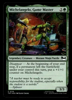 Michelangelo, Game Master #118 (Foil) (NM) TMT Magic MTG - Image 1
