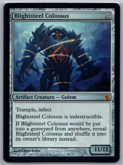 Blightsteel Colossus Foil M Mirrodin Besieged 99 NM - Image 1