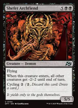 Magic the Gathering (mtg): DFT: Shefet Archfiend - Image 1