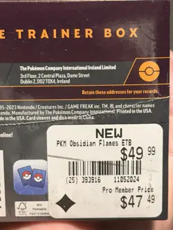 Pokemon TCG Obsidian Flames Elite Trainer box HAS RIP FLAW - Image 4