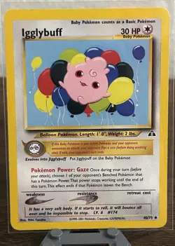 Igglybuff 40/75 Neo Discovery Uncommon Regular Unlimited English - Image 1