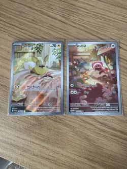 Pokemon Yamper 99/94 Phantasmal Flames & Stufful 154/132 Mega Evolution - NM - Image 1