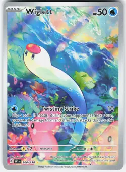 Pokemon Wiglett 206/198 Illustration Rare Scarlet & Violet Pokemon Near Mint - Image 1