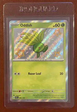 Oddish Shiny 092/091 Paldean Fates Scarlet Violet Pokemon Tcg - Image 1
