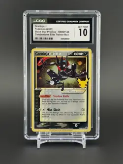 Pokemon TCG Greninja Star SWSH144 Celebrations Black Star Promo CGC 10 - Image 1
