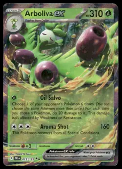 Pokemon SV10: Destined Rivals #023/182 Arboliva ex Holo - Image 1