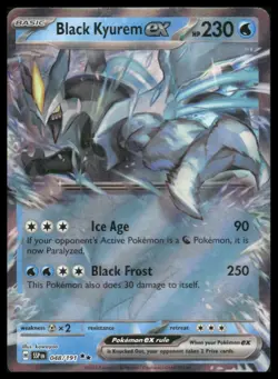 Pokemon SV08: Surging Sparks #048/191 Black Kyurem ex Holo - Image 1