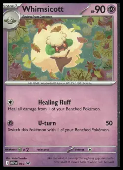 Pokemon ME: Mega Evolution Promo #019 Whimsicott (Cosmos Holo) Promo,Holo - Image 1