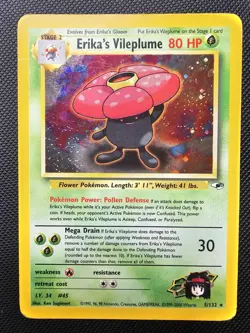 Erika's Vileplume Gym Heroes 5/132 Pokemon WOTC Vintage Unlimited - Image 1