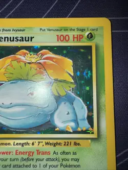 *HEAVILY PLAYED* Venusaur 15/102 Base Set Holo Rare Unlimited 1999 English - Image 4