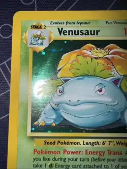 *HEAVILY PLAYED* Venusaur 15/102 Base Set Holo Rare Unlimited 1999 English - Image 5