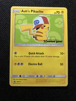 Ash's Pikachu - SM112 - Non-Holo Promo POKEMON SUN & MOON PROMOS LP - Image 1