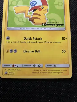 Ash's Pikachu - SM112 - Non-Holo Promo POKEMON SUN & MOON PROMOS LP - Image 2