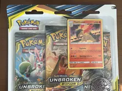 SM Unbroken Bonds 3 Pack Blister Typhlosion SM185 Pokemon Factory Sealed - Image 4